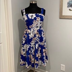 Blue floral dress